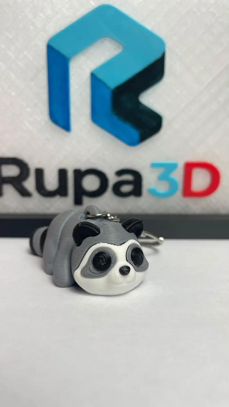 Raccoon keychain hasil Rupa3D